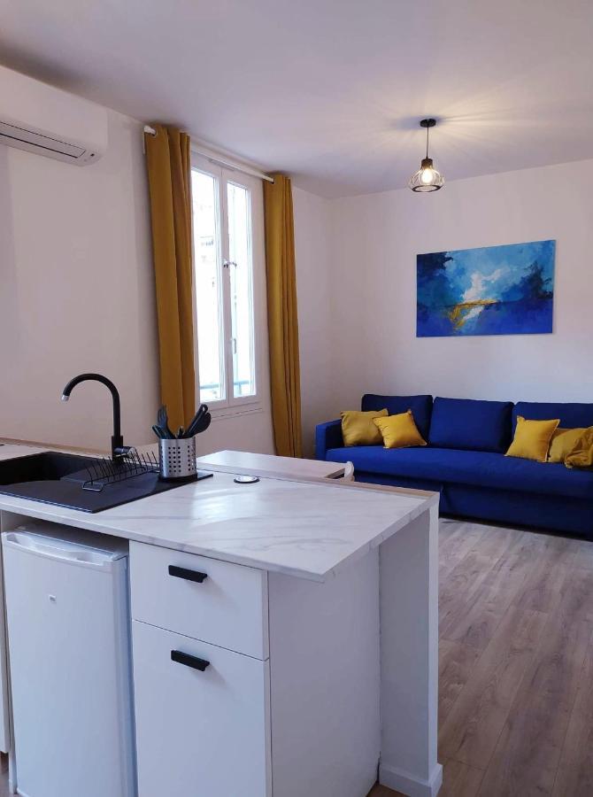 T2 Bleu Mer - Centre Ville, Plage Et Gare Vallauris Zewnętrze zdjęcie
